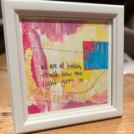 How the light gets in - mini framed print