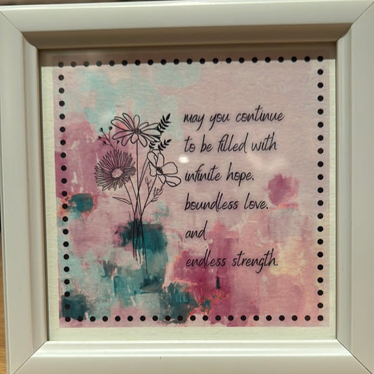 Hope, Love, Strength - mini framed print