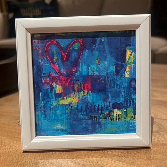 She Burns Bright - mini framed print