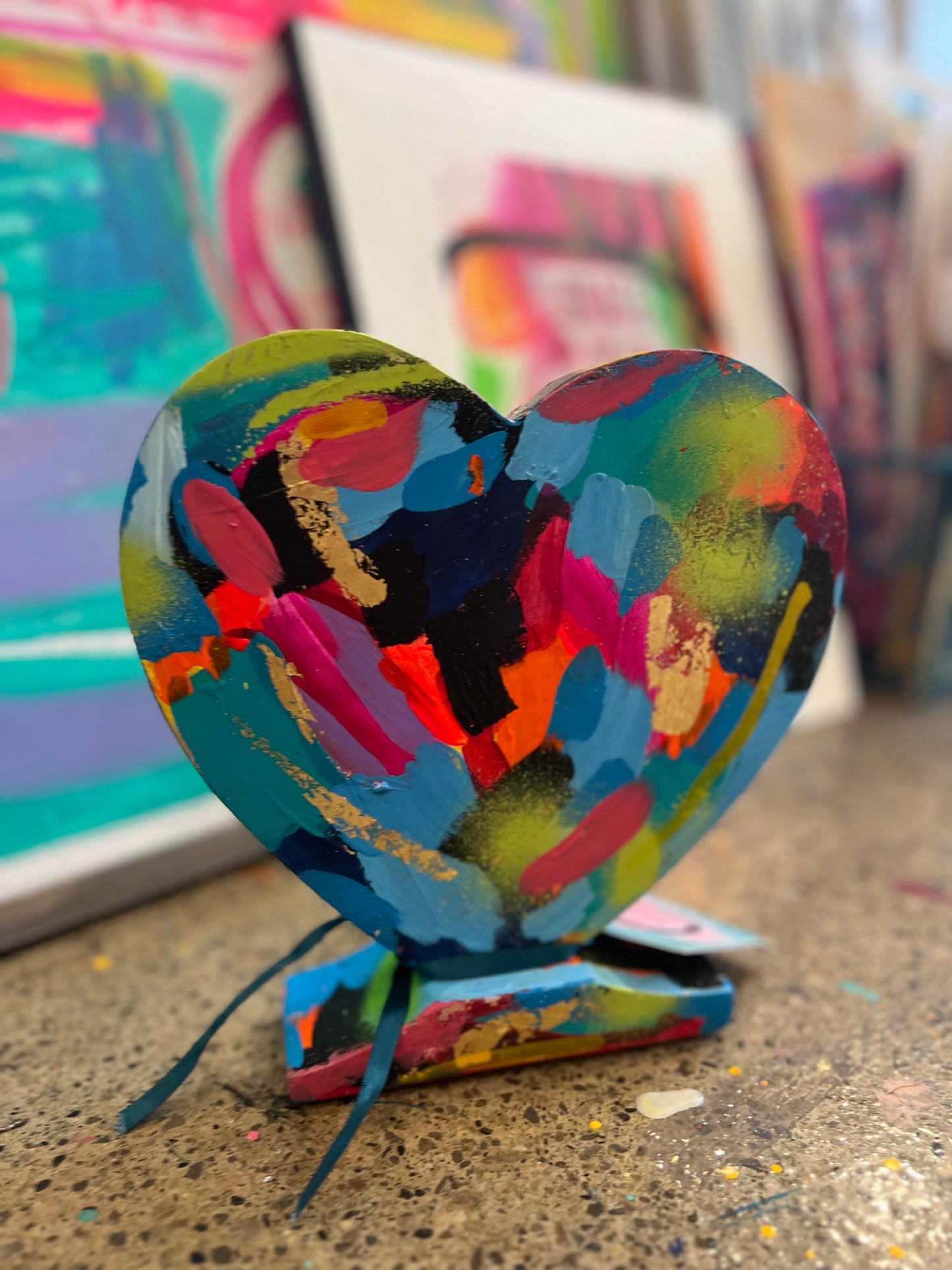 Hand-Painted Heart ❤️ Decor
