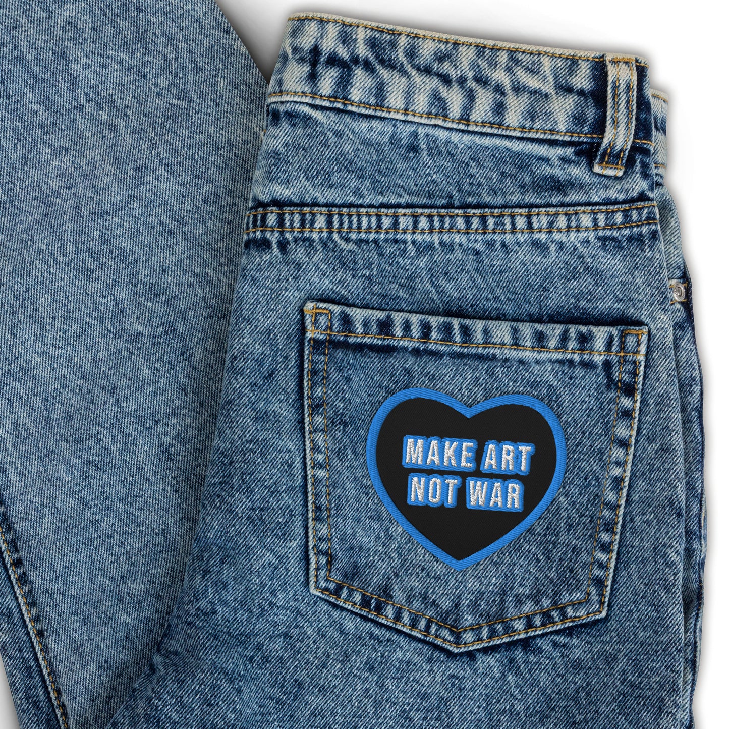 Make Art, Not War - embroidered patch