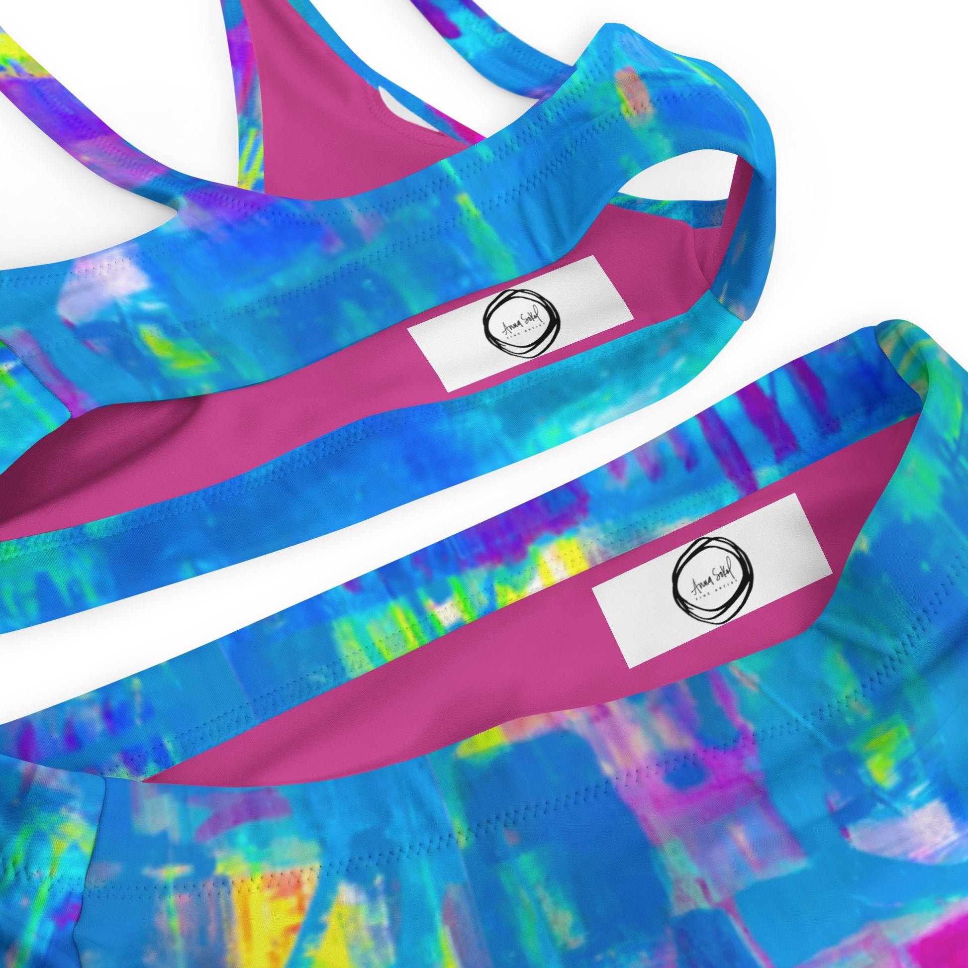 Coloring The Motion - Recycled high-waisted bikini