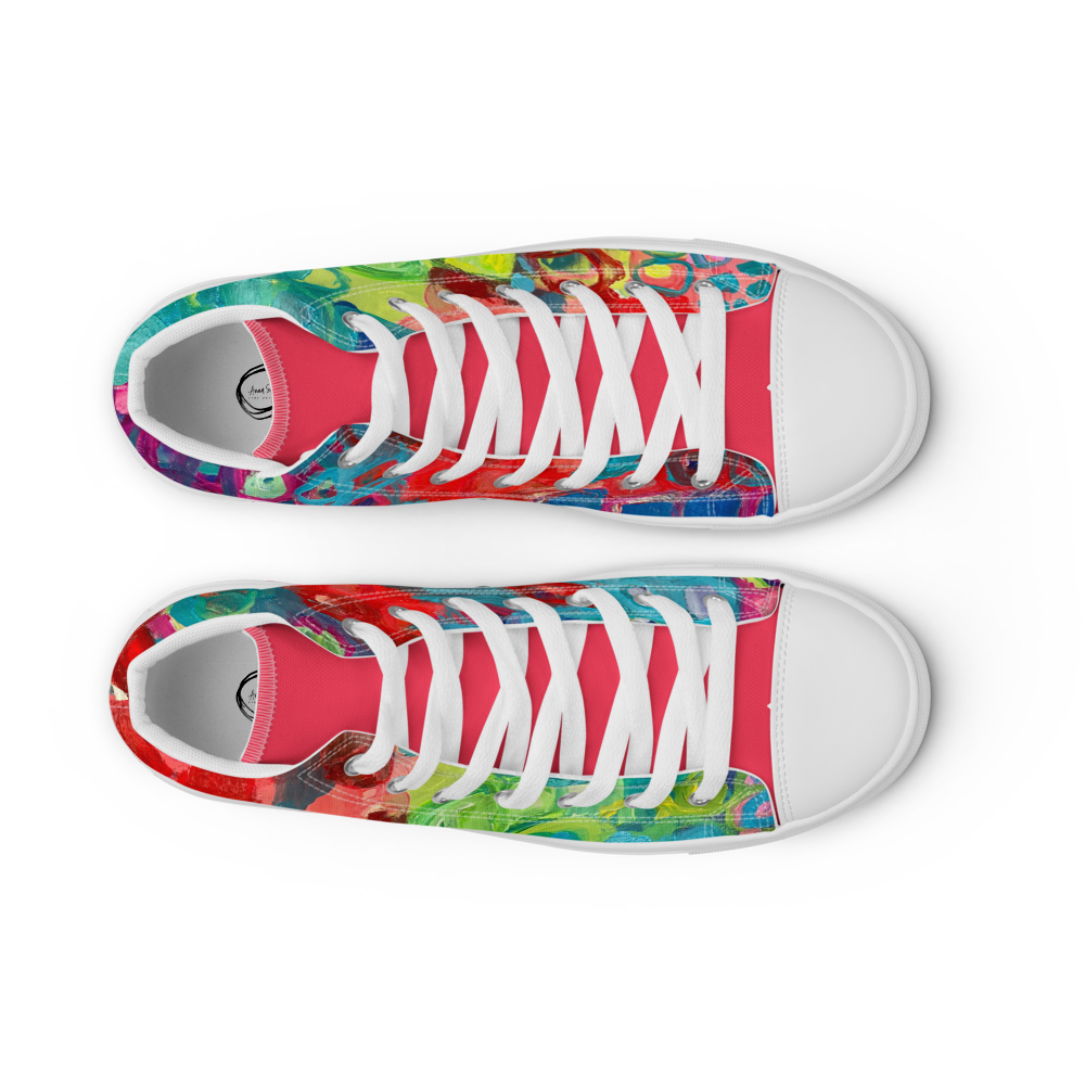 Vibrancy for Your Life - Women’s high top canvas shoes