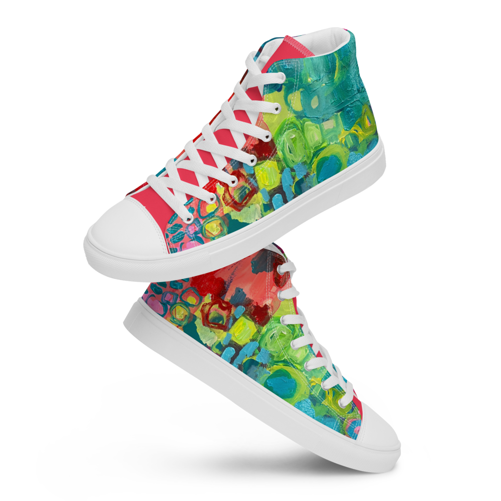 Vibrancy for Your Life - Women’s high top canvas shoes