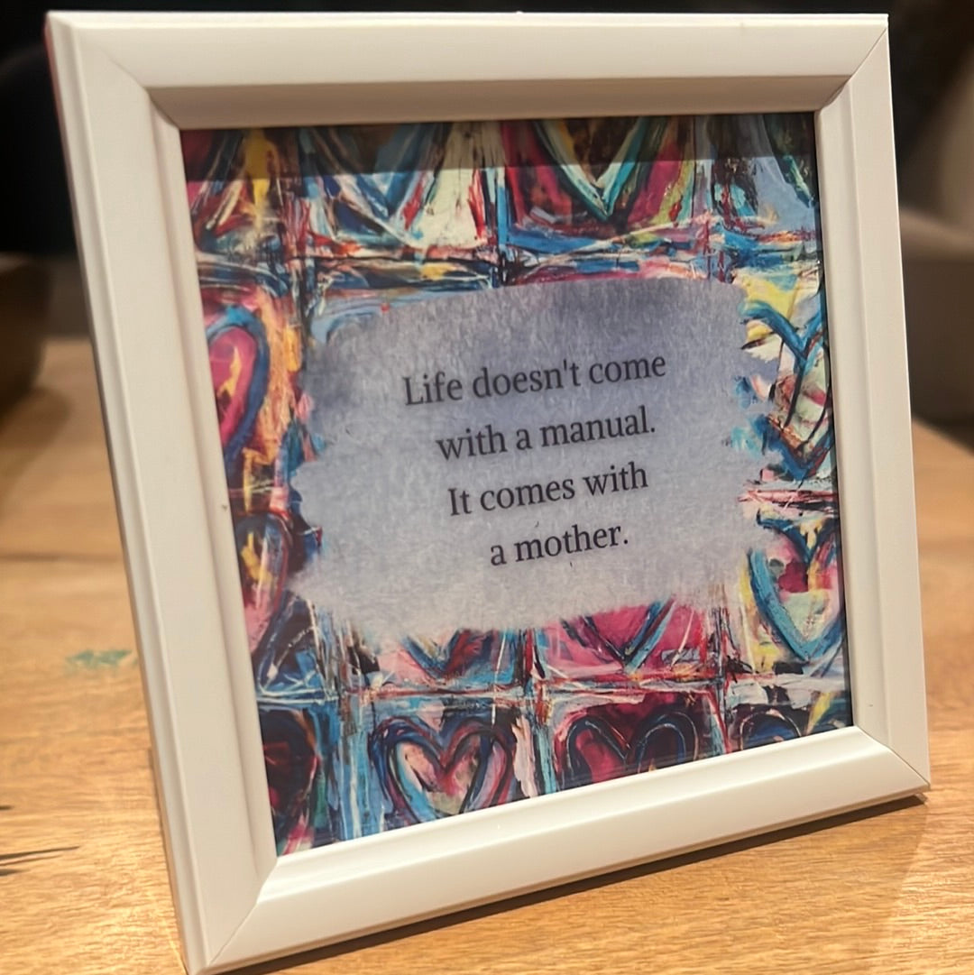Life doesn’t come with a manual - mini framed print