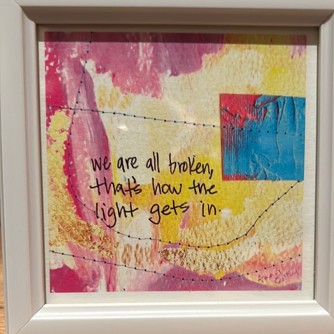 How the light gets in - mini framed print