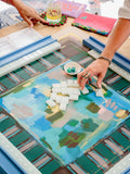 Frame of Mind: Original Hand Painted Mahj Mat