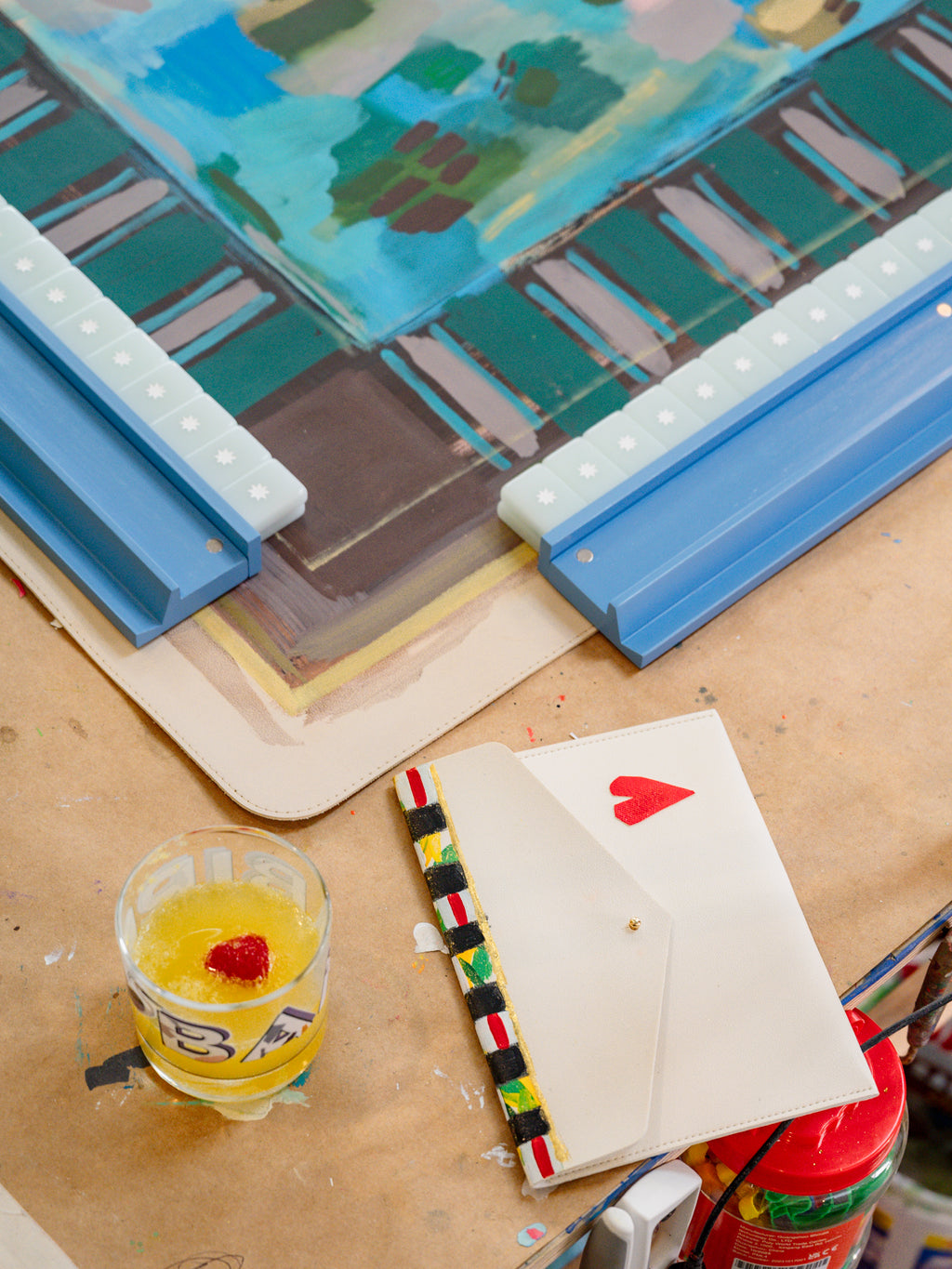 Frame of Mind: Original Hand Painted Mahj Mat