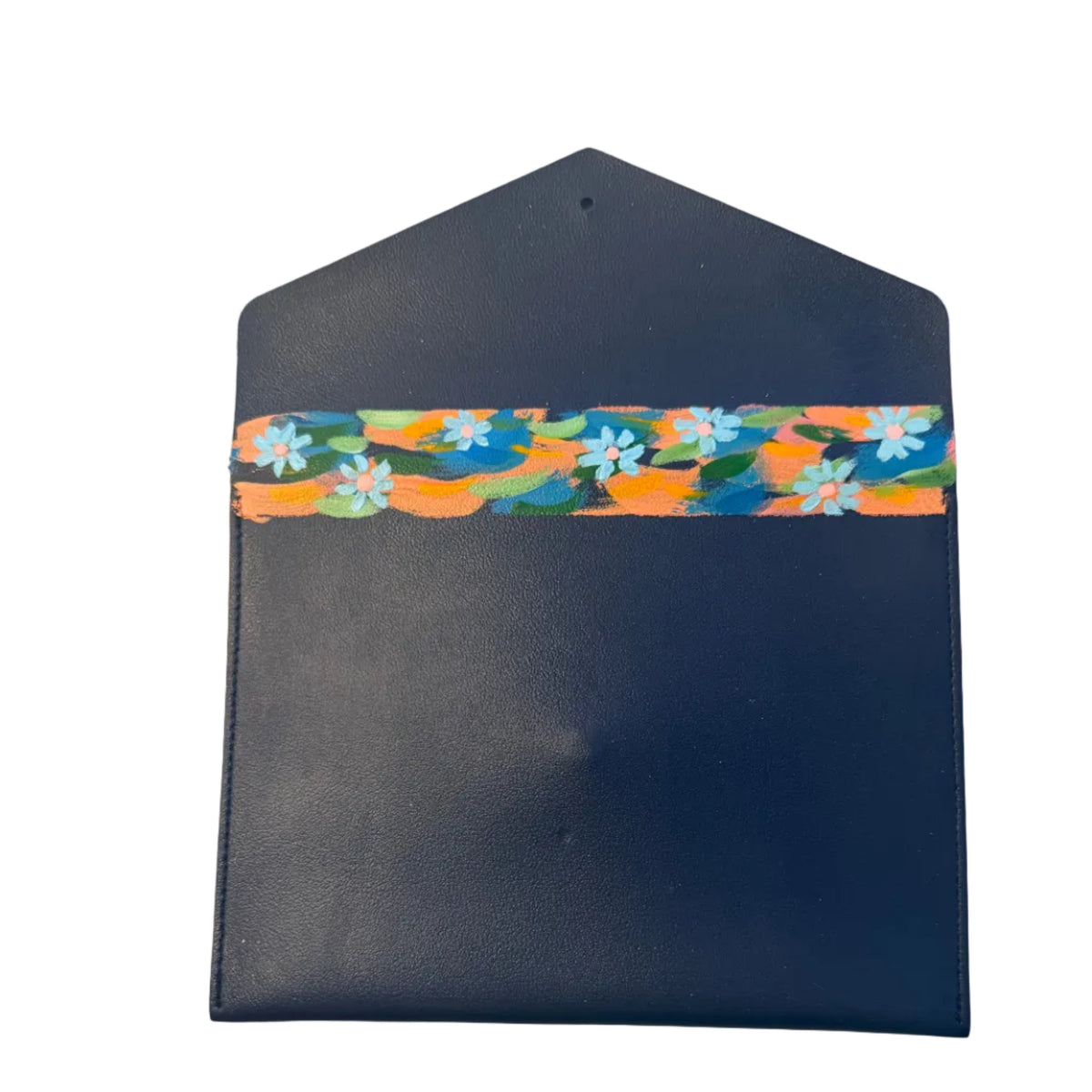 Mahj Card Clutch - Navy Blue Blooms