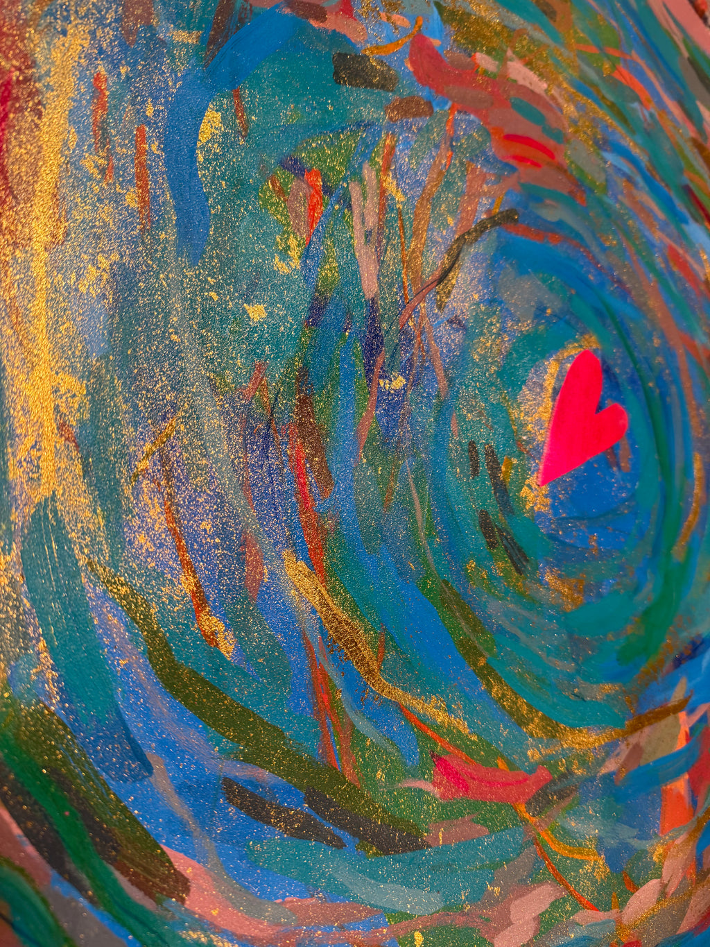 Love All Around: Original Hand Painted Mahj Mat