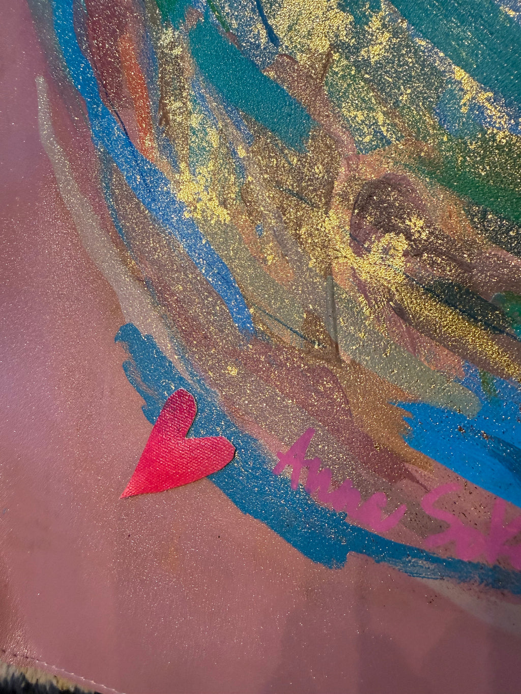 Love All Around: Original Hand Painted Mahj Mat