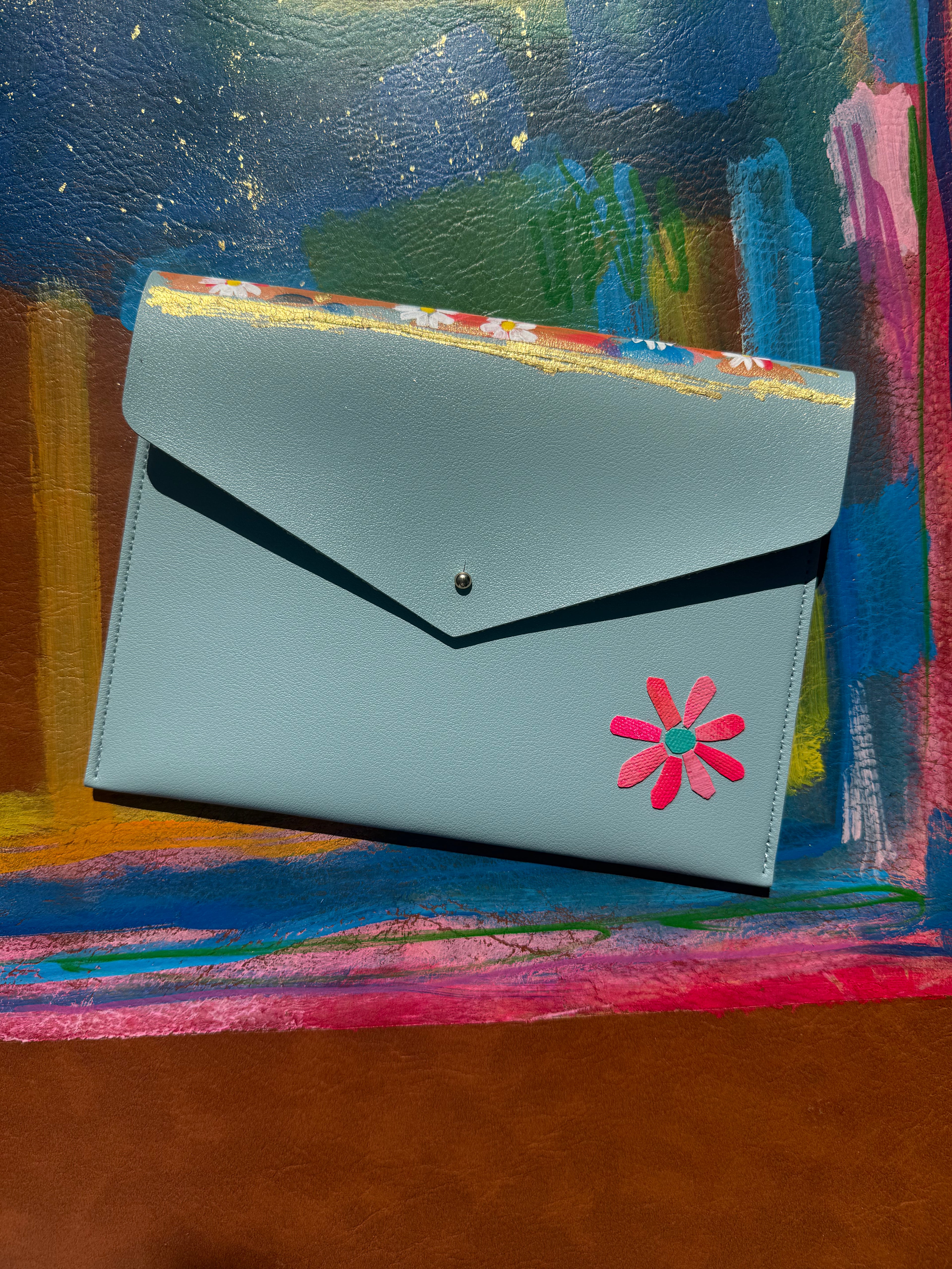 Mahj Card Clutch - Daisies in Bloom