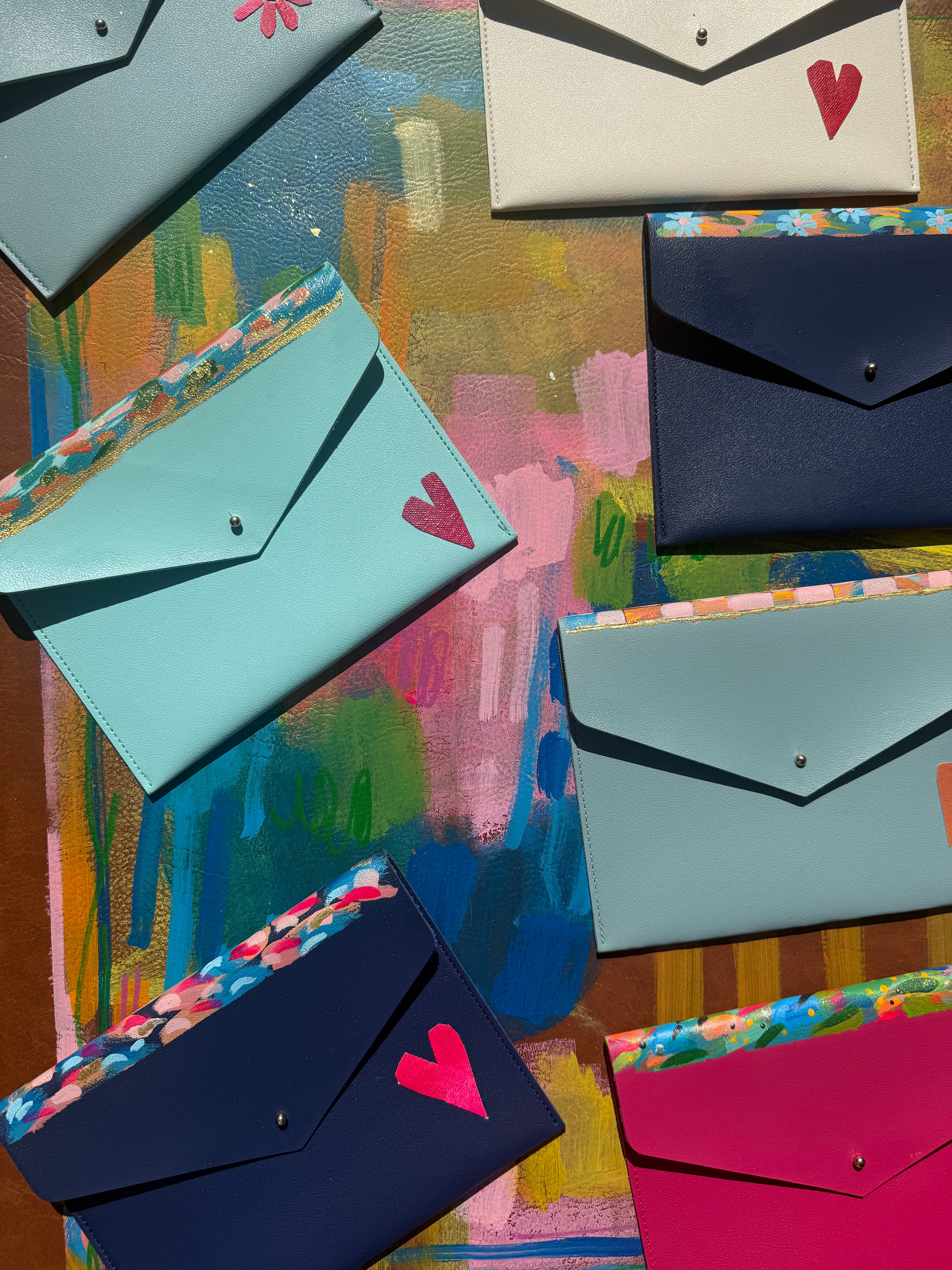Mahj Card Clutch - Heart on My Sleeve