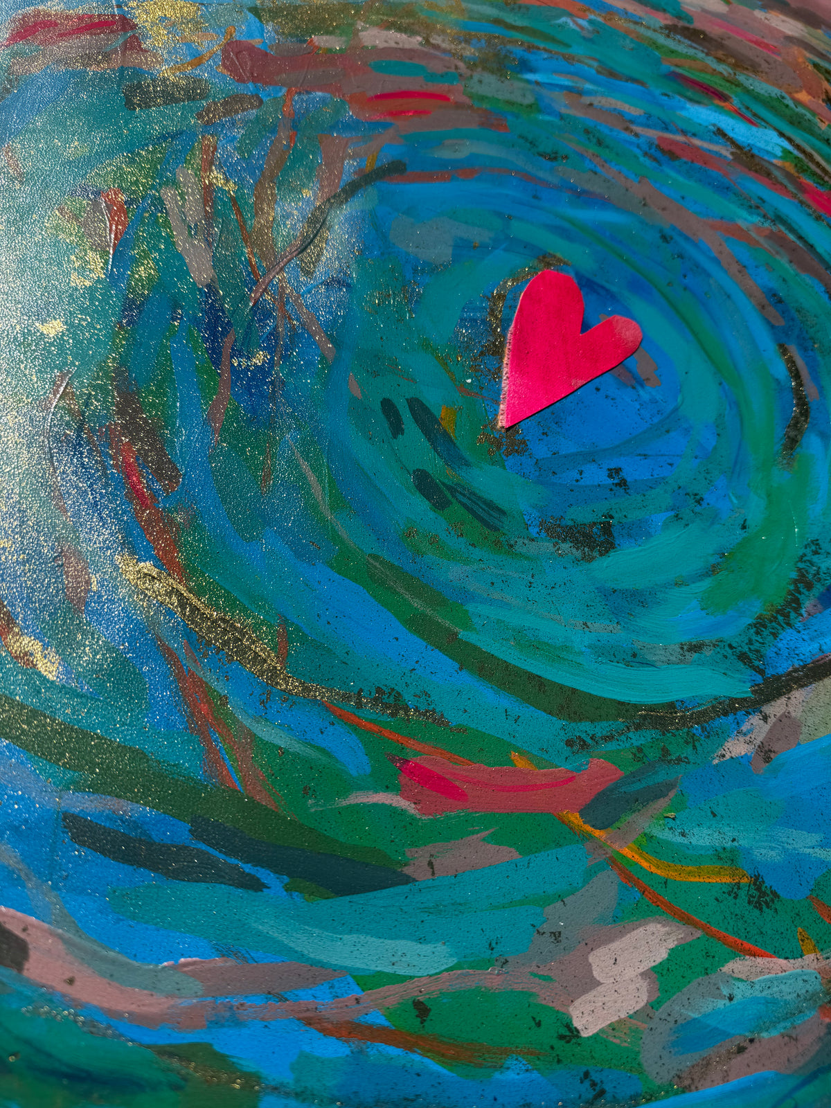 Love All Around: Original Hand Painted Mahj Mat