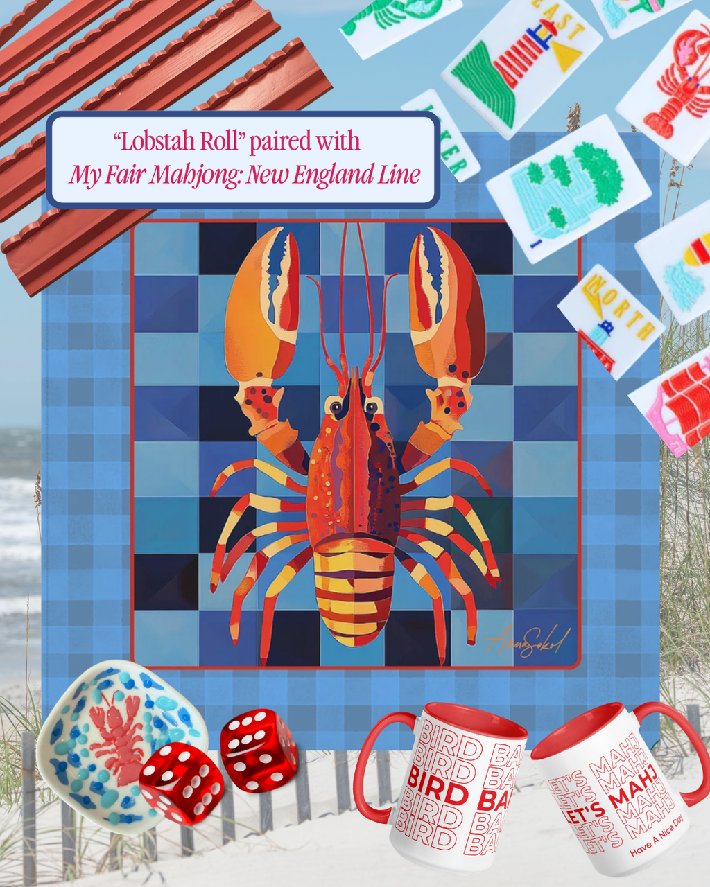 Lobsta Roll Mahjong Mat