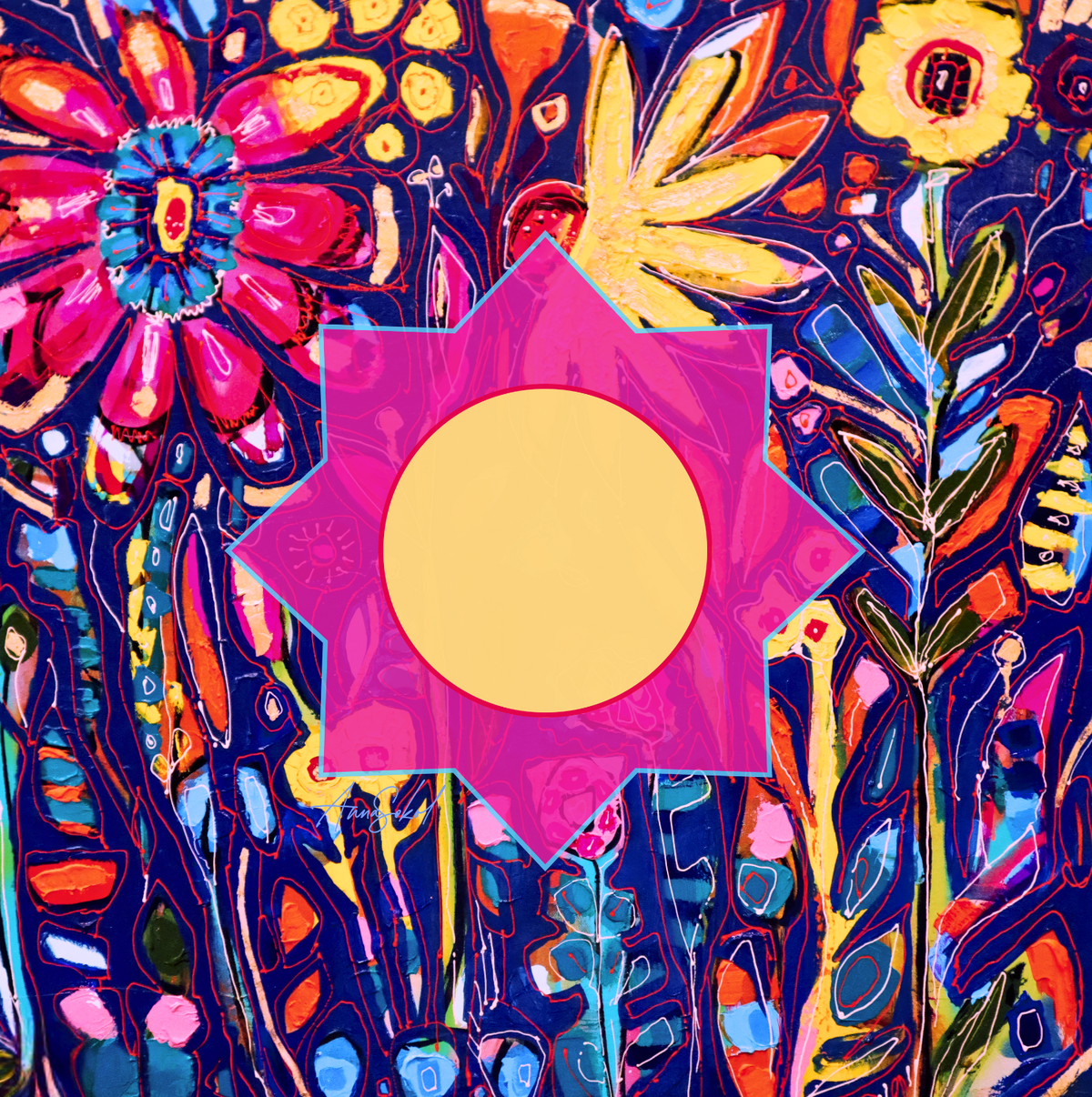 Wildflower Wall Mahjong Mat