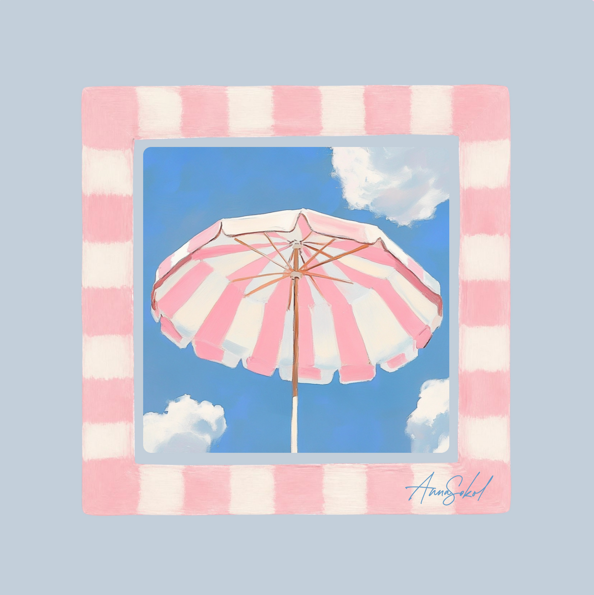 Pink Parasol Play Mahjong Mat
