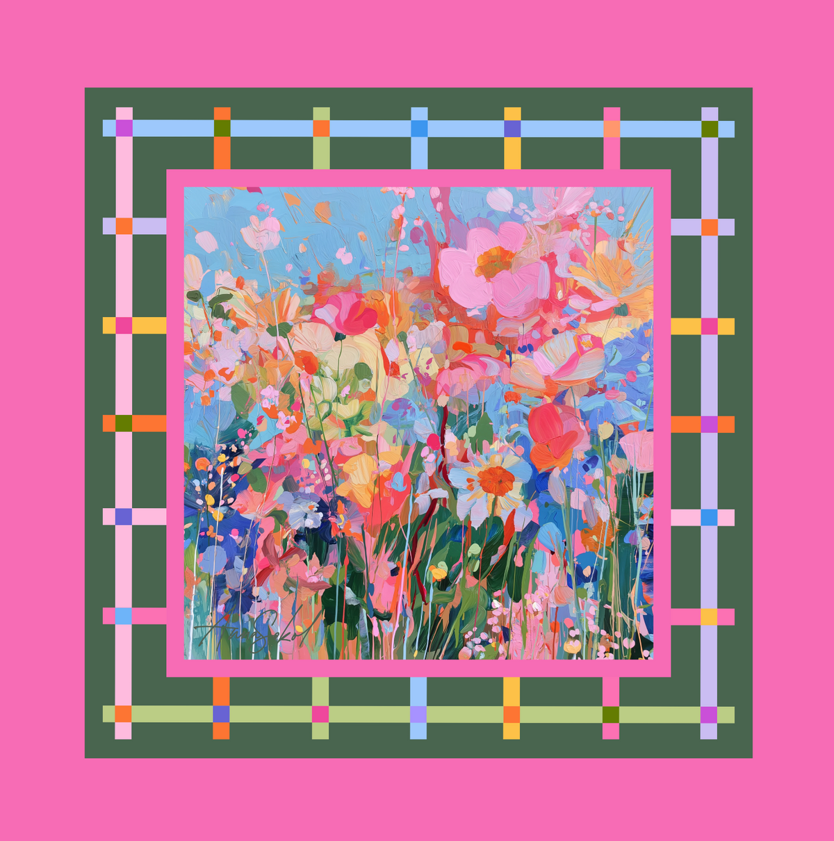 Friends & Florals Mahjong Mat