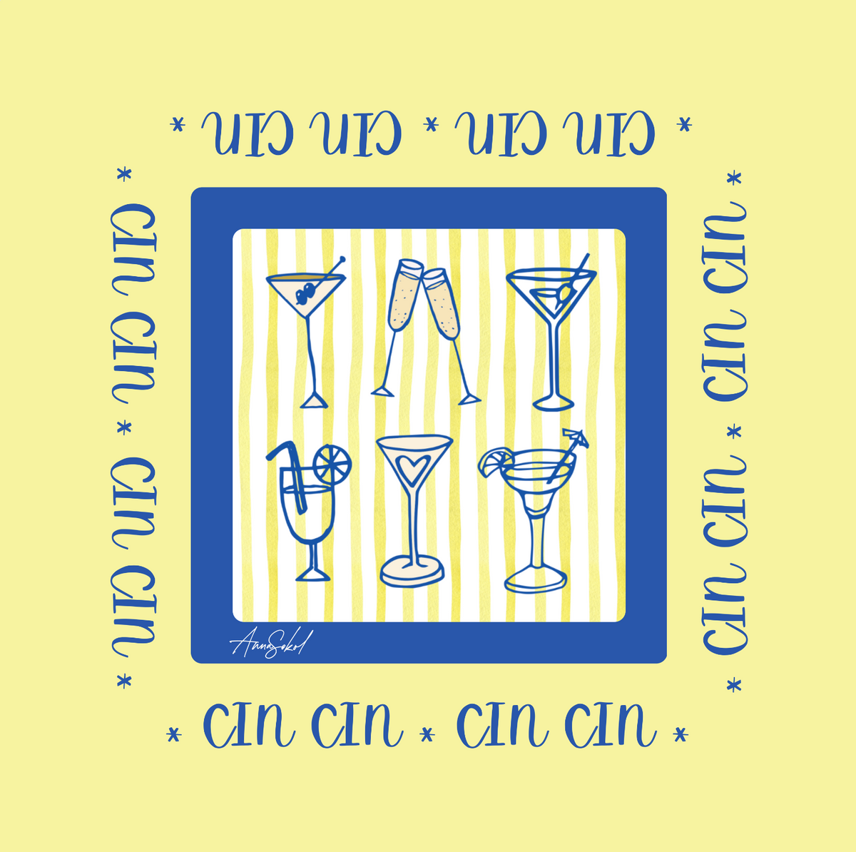 Cin Cin! Mahjong Mat