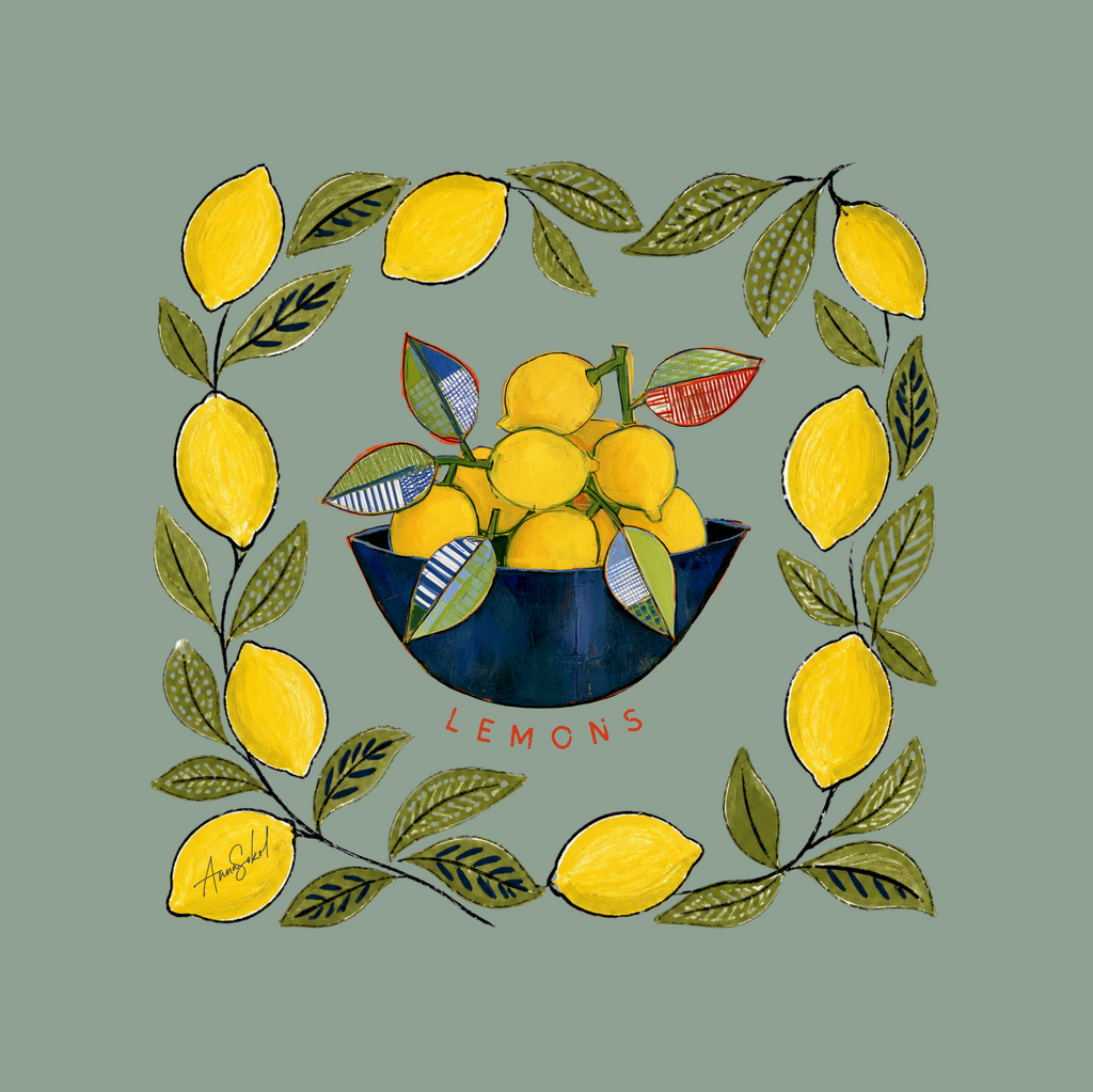 For the Love of Lemons Mahjong Mat