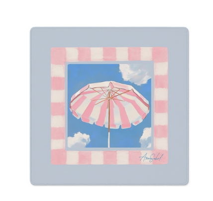 Pink Parasol Play Mahjong Mat