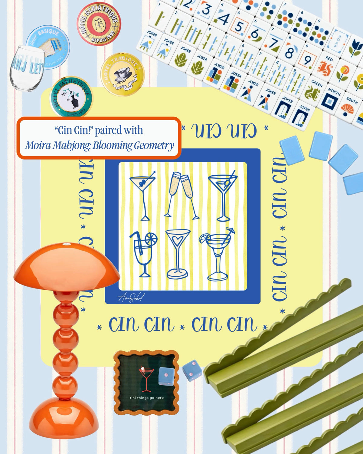 Cin Cin! Mahjong Mat