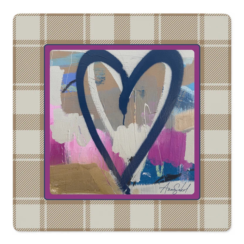 Plum & Plaid Mahjong Mat