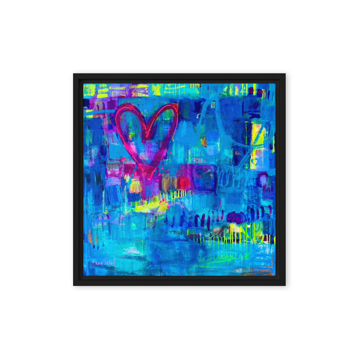 She Burns Bright - framed canvas print
