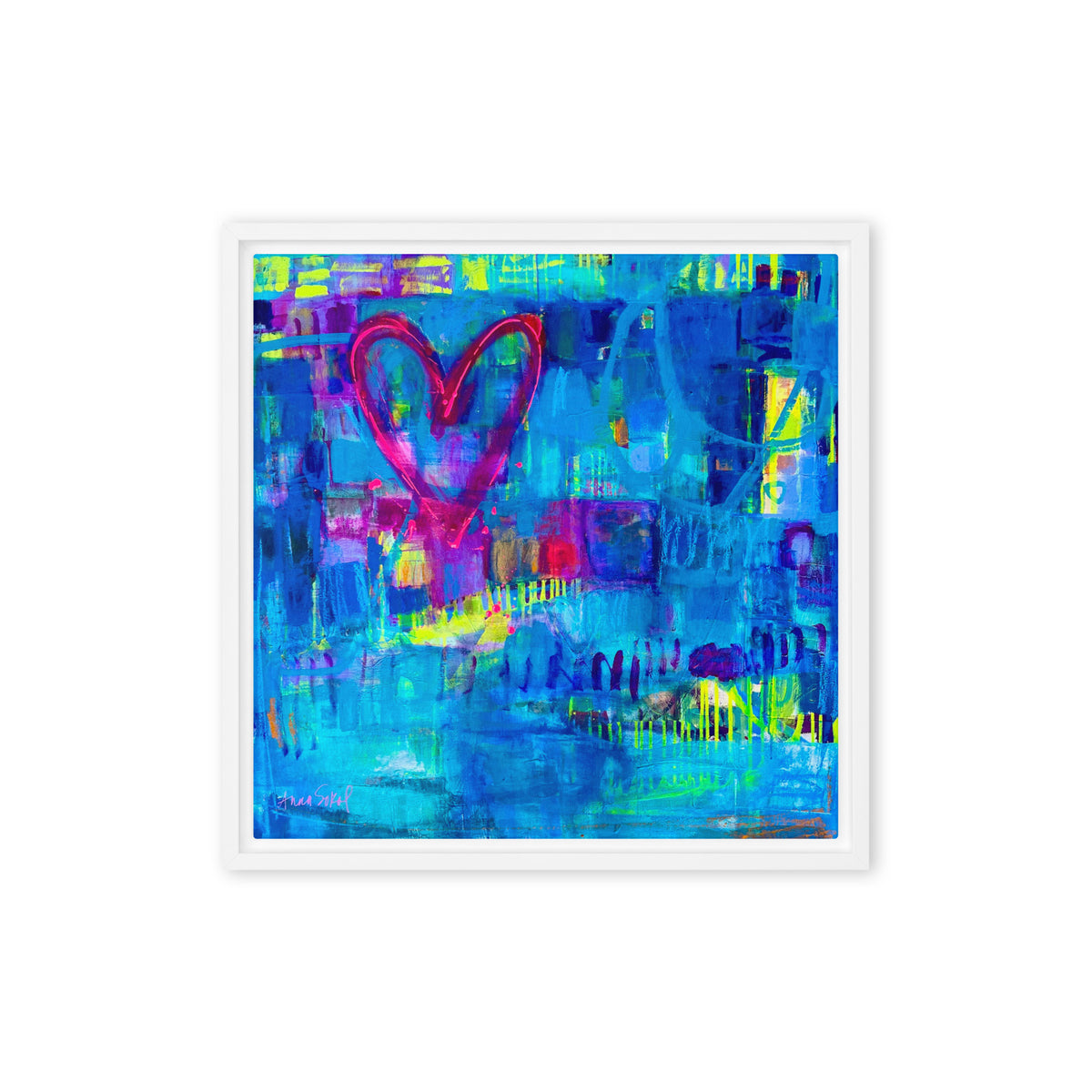 She Burns Bright - framed canvas print