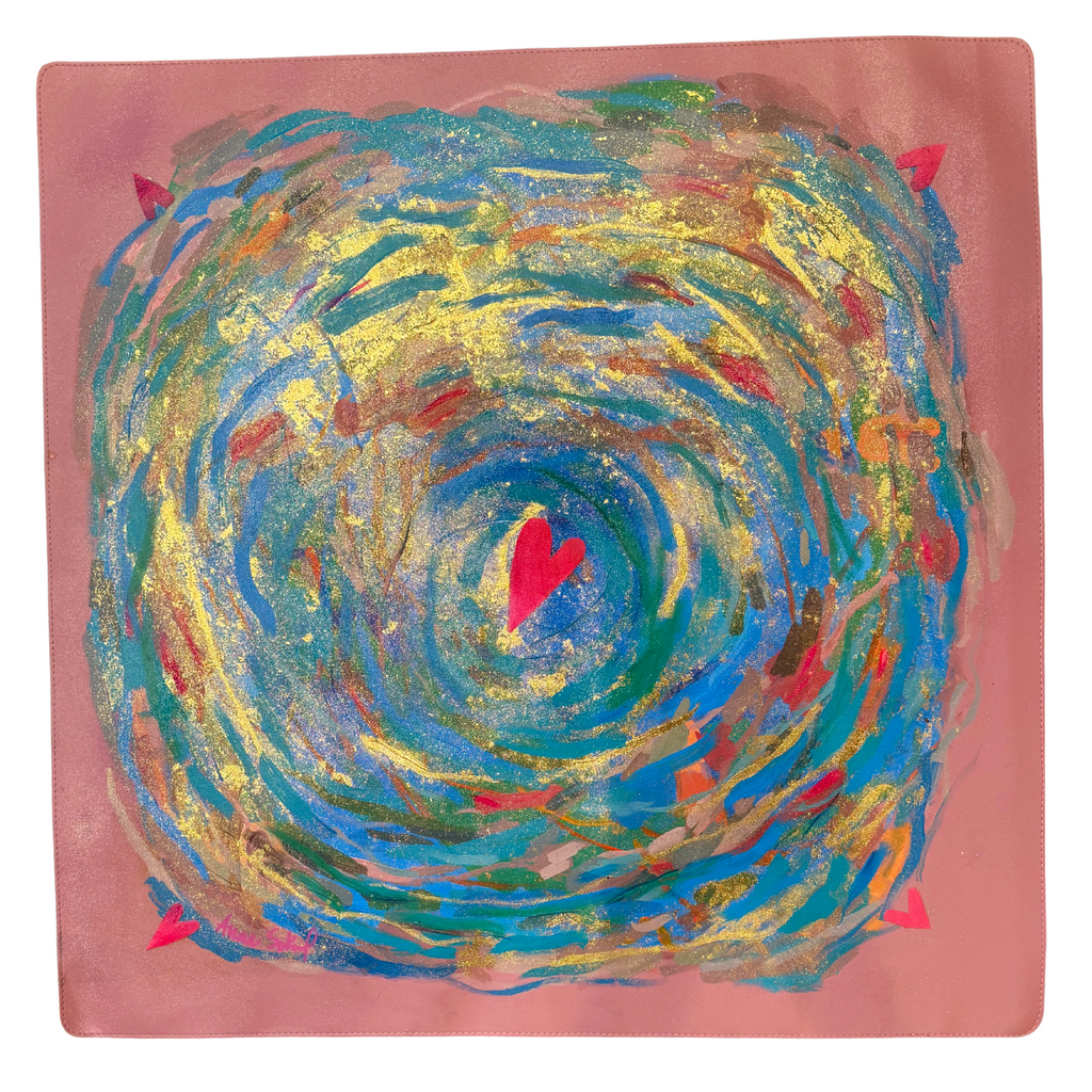 Love All Around: Original Hand Painted Mahj Mat