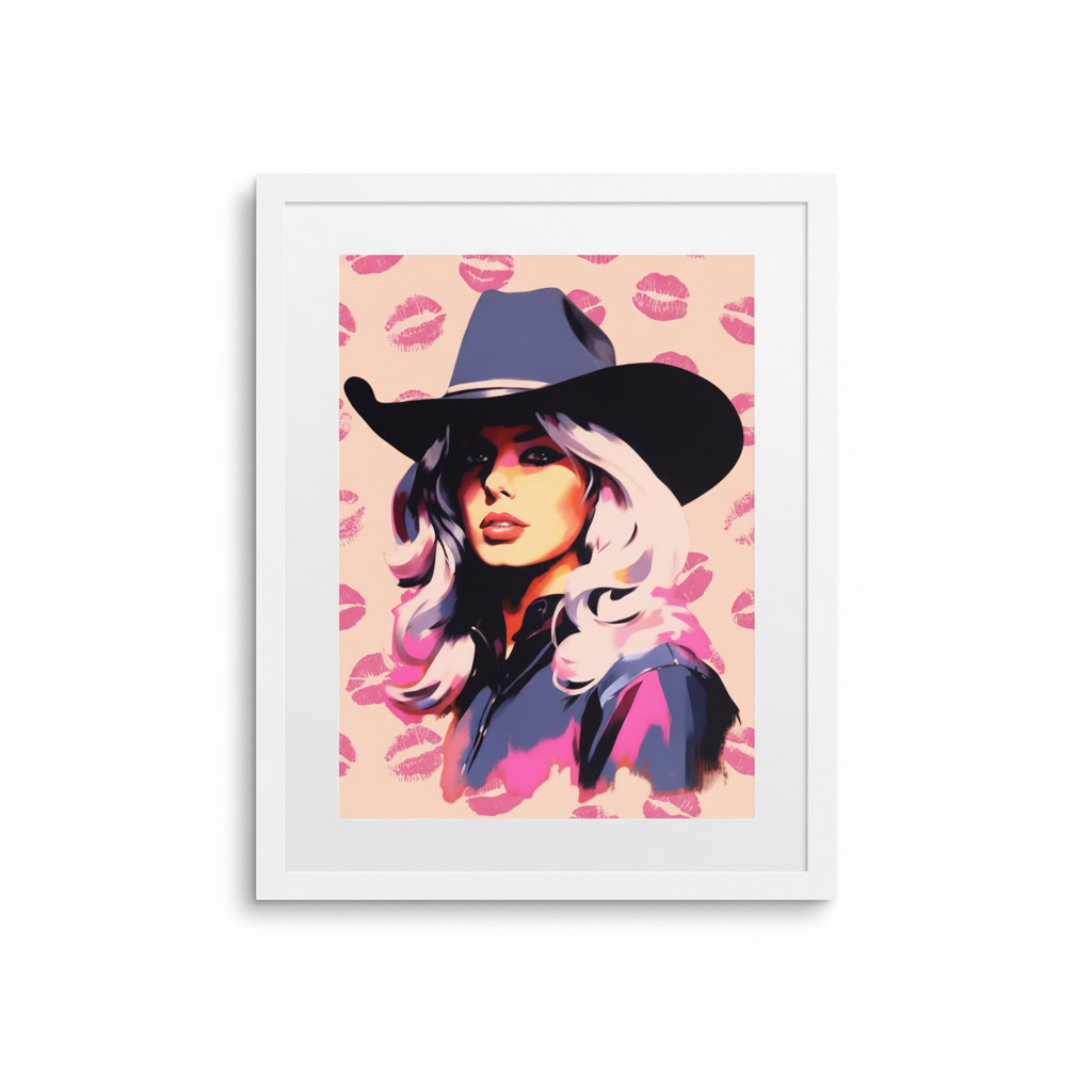 Cowgirl Kiss - Framed poster print