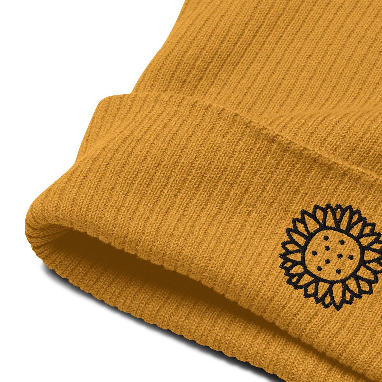 Sunflower 🌻 Organic ribbed beanie