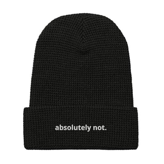 Absolutely Not. ❌ Waffle beanie