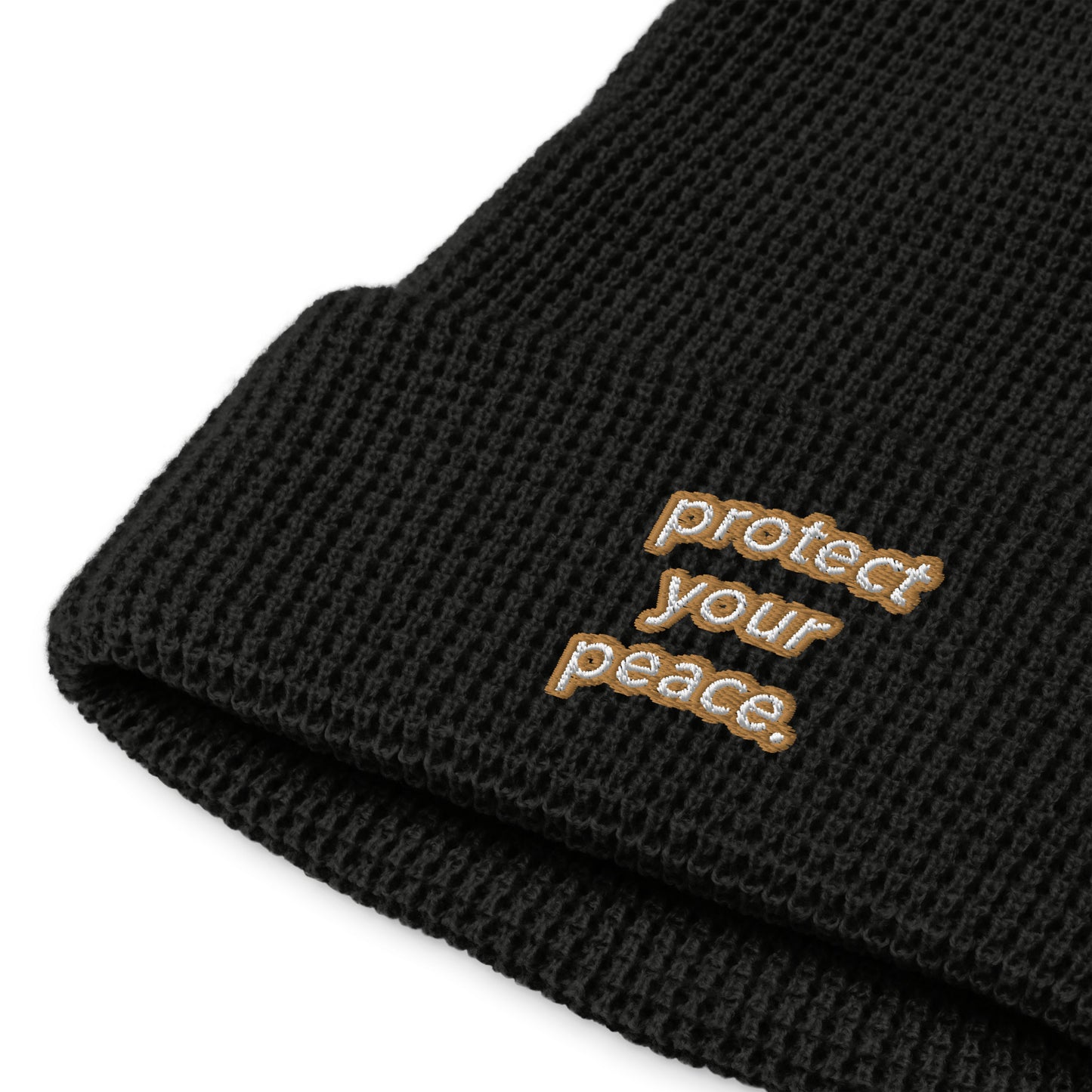 Protect Your Peace ☮️ Waffle beanie