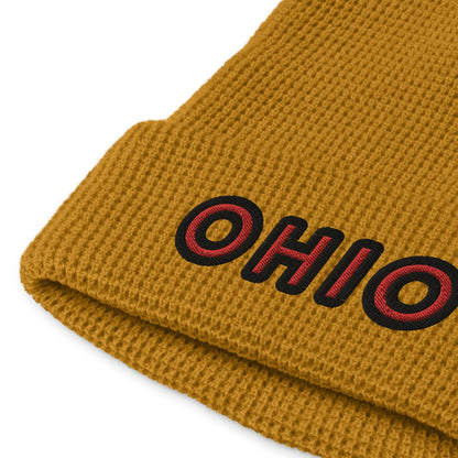 OHIO simple 🌰 Waffle beanie