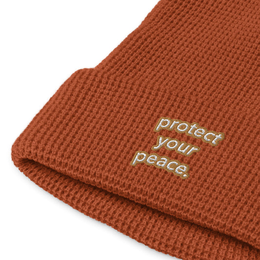 Protect Your Peace ☮️ Waffle beanie