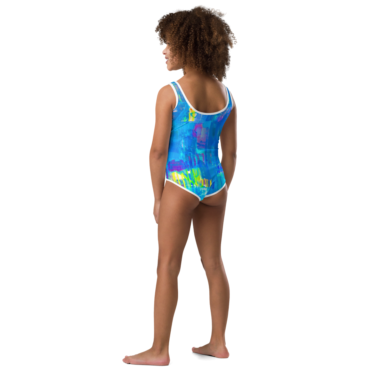 Coloring the Motion - All-Over Print Kids Swimsuit
