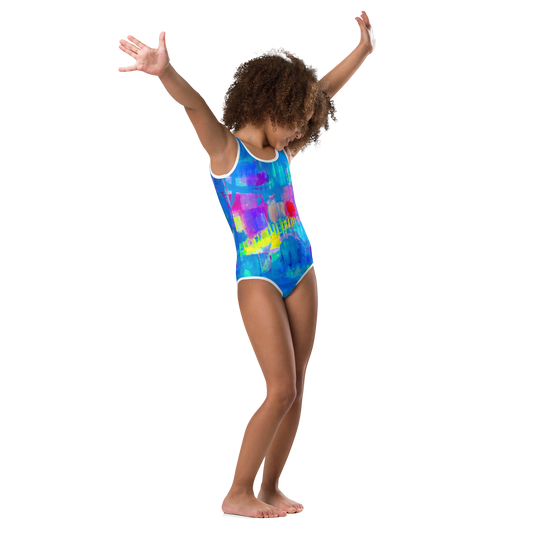 Coloring the Motion - All-Over Print Kids Swimsuit