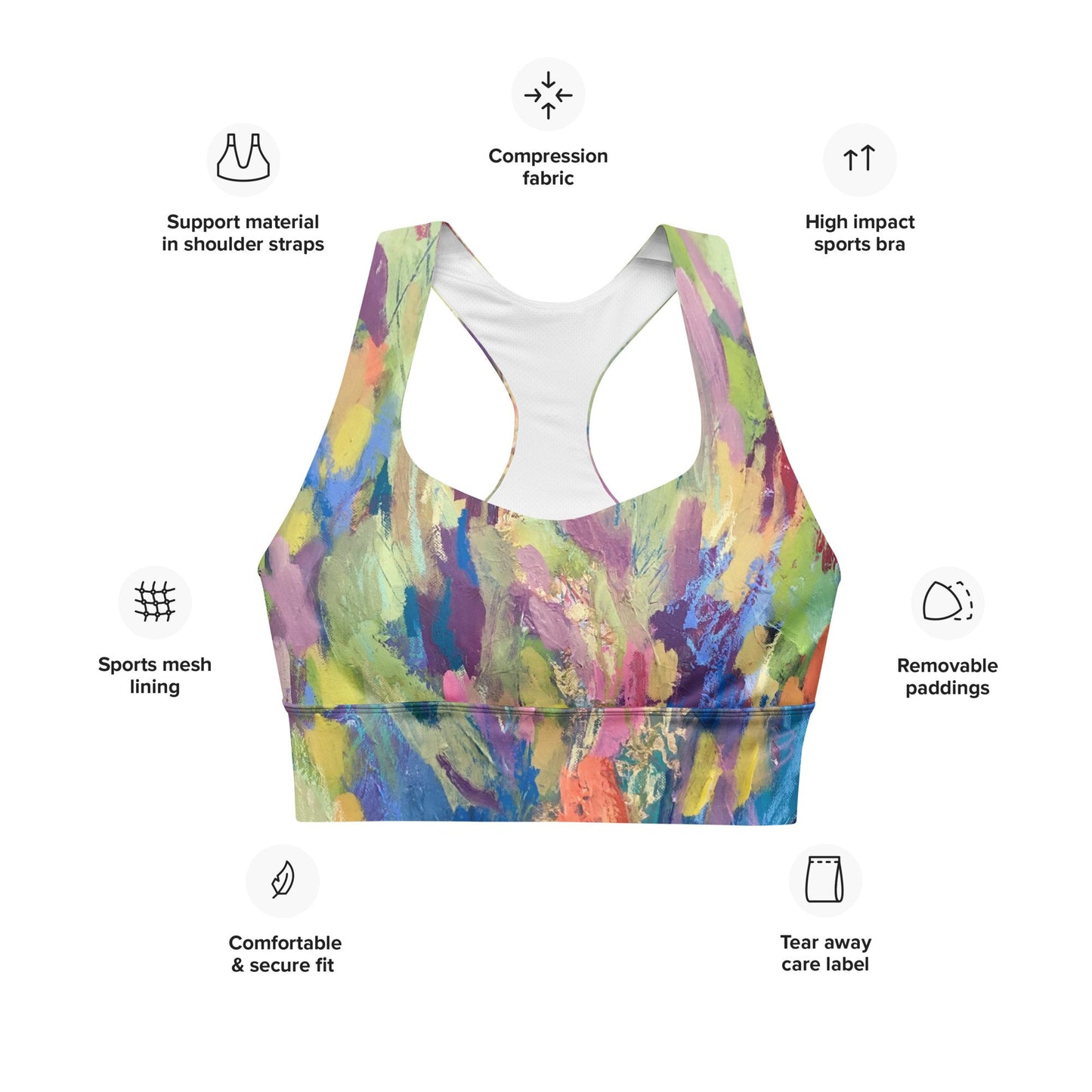 Fire Inside - Longline sports bra