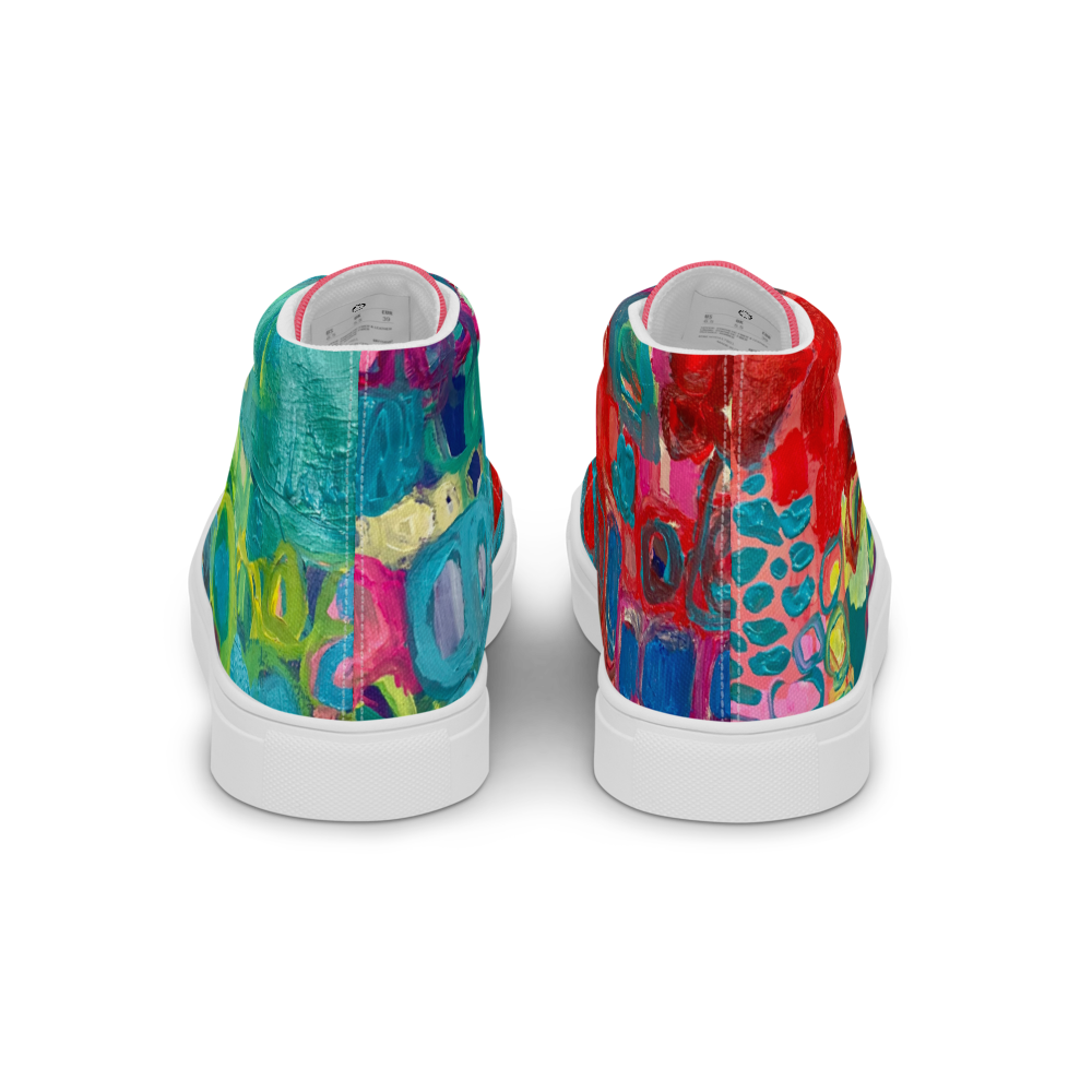 Vibrancy for Your Life - Women’s high top canvas shoes